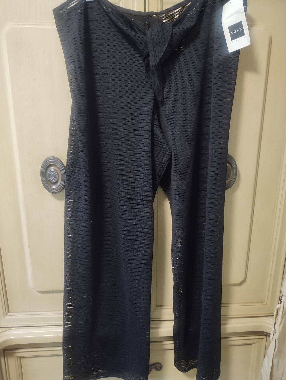 Luxe New Black Swimsuit Coverup Pants